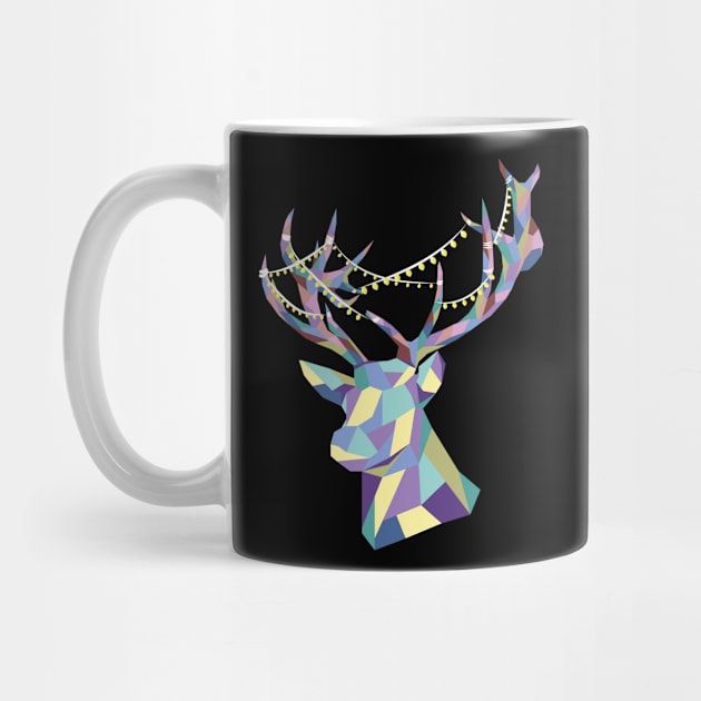 Deer in lights by Lauramazing